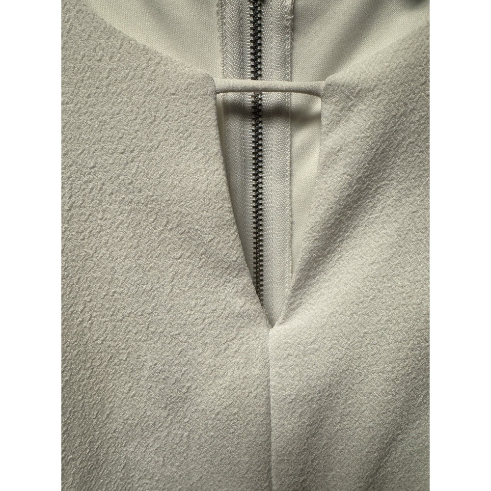 She + Sky Women's White Textured Size Large A Line Mini Dress Pleated Sleeveless - Picture 6 of 14